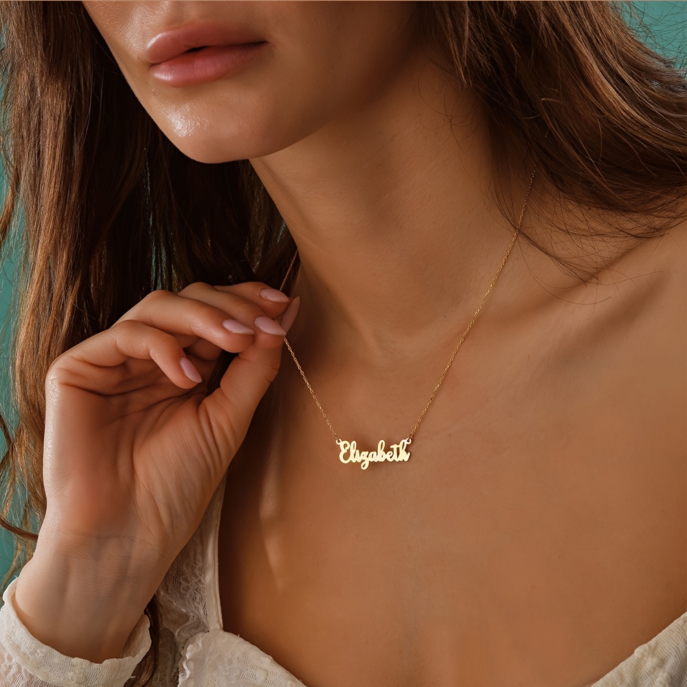 Custom Exquisite Name Pendant Necklace, Stainless Steel